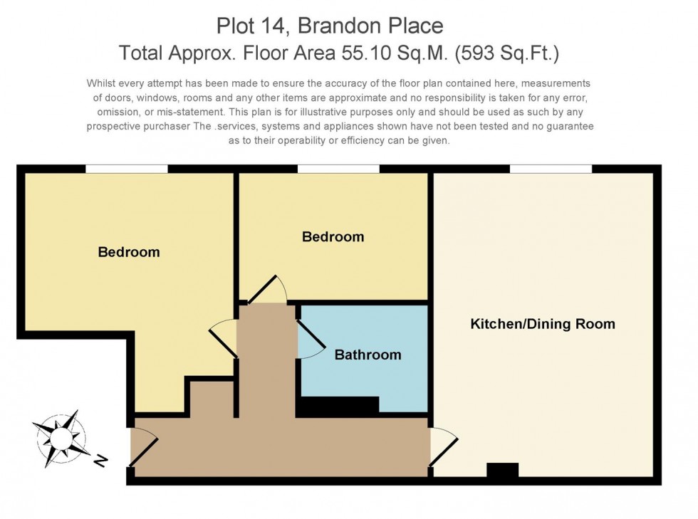 Floorplan for Brandon Place, Willes Road, Leamington Spa