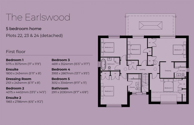 Floorplan for Plot 23, The Earlswood, Deerhurst Gardens, Welford On Avon