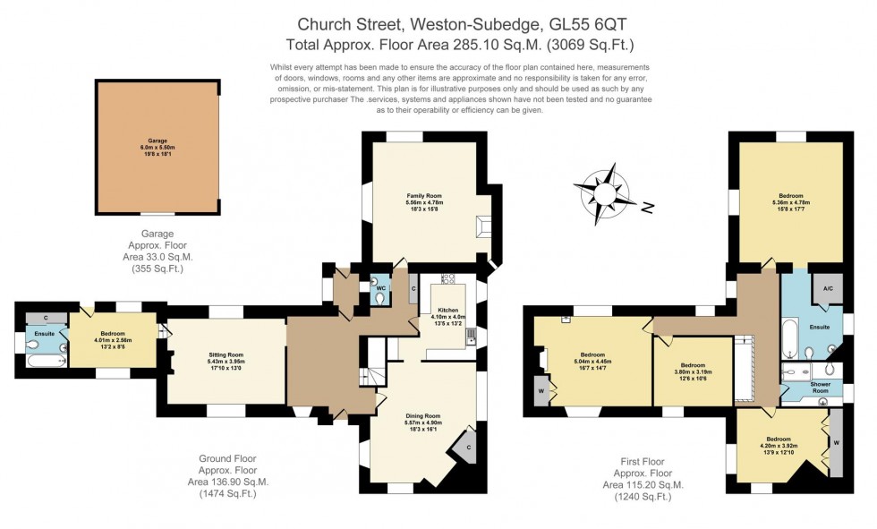 Floorplan for Church Street, Weston-subedge