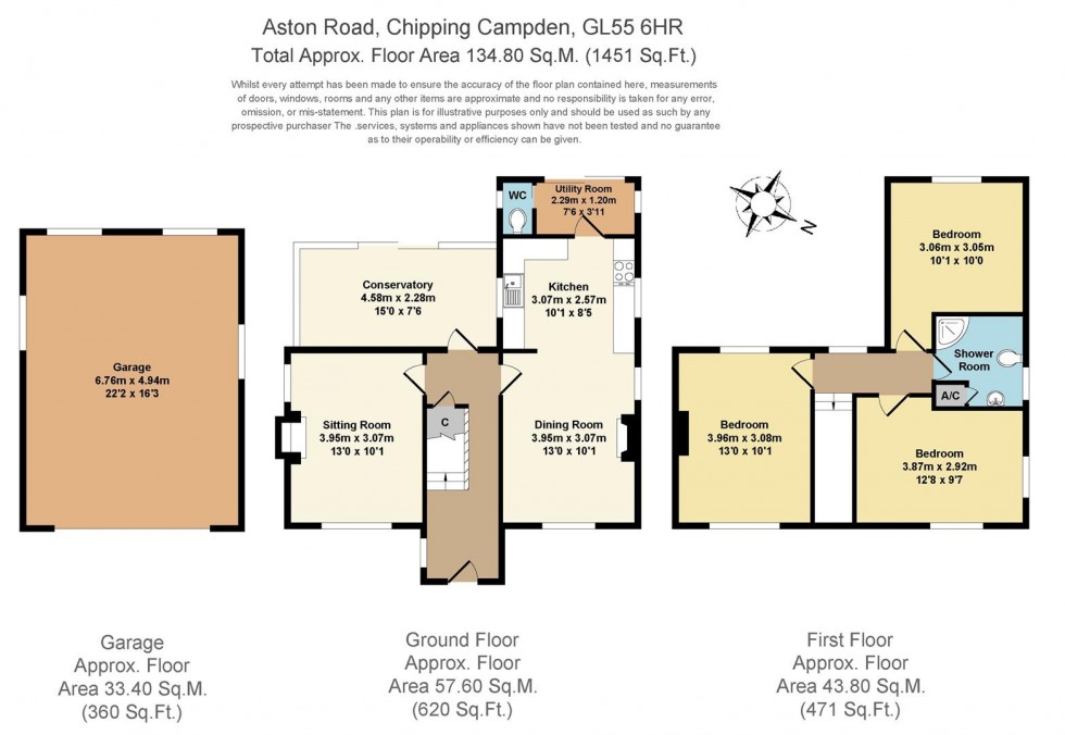 Floorplan for Aston Road, Chipping Campden