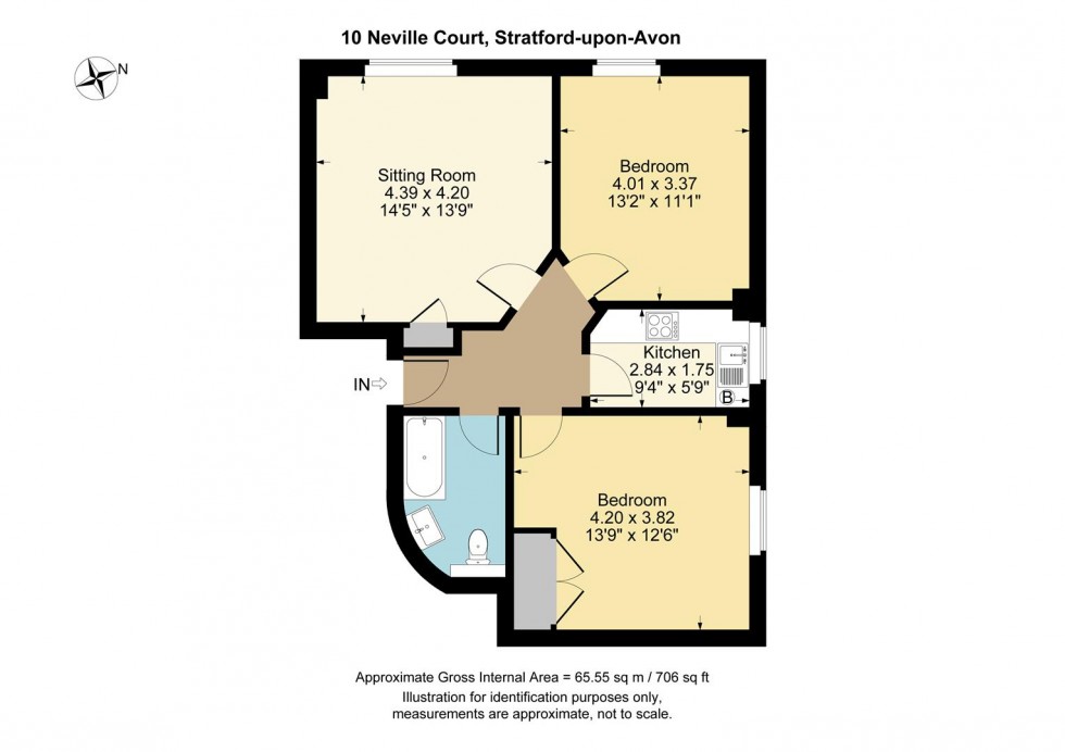 Floorplan for Neville Court, Avenue Road, Stratford-upon-Avon