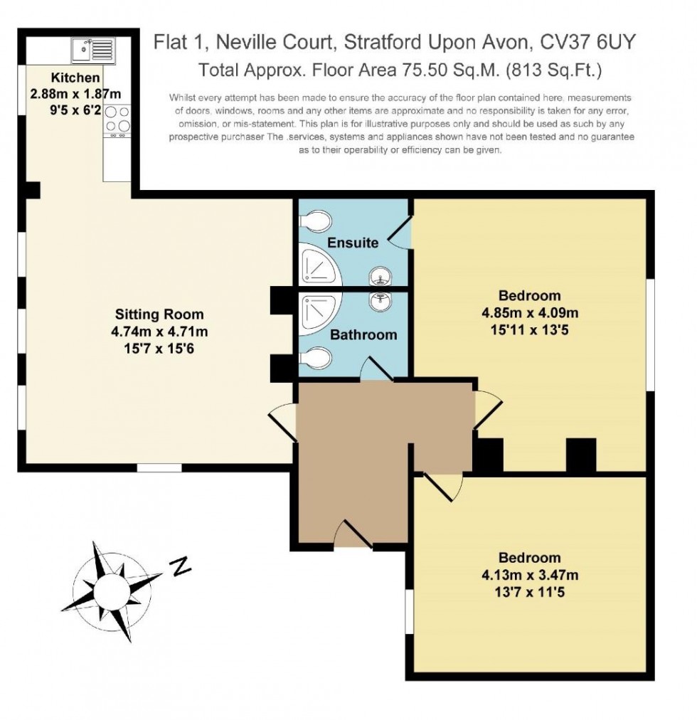Floorplan for Neville Court, Stratford-upon-Avon