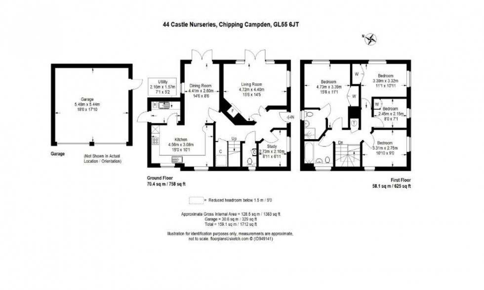 Floorplan for Castle Nurseries, Chipping Campden