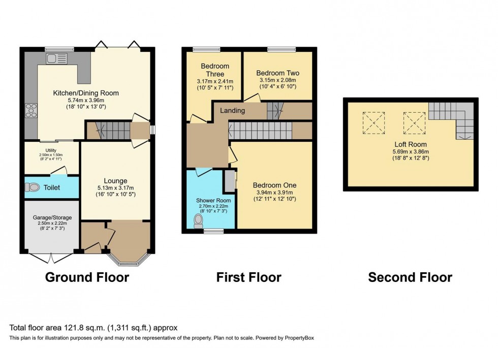 Floorplan for Ettington Close, Wellesbourne