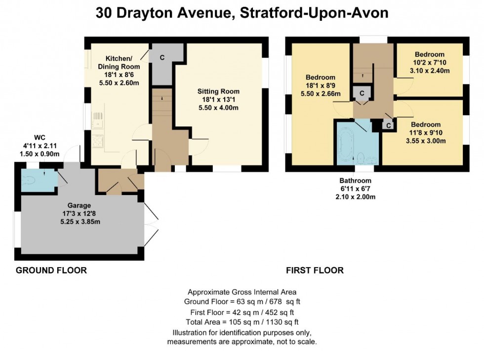 Floorplan for Drayton Avenue, Stratford-upon-Avon