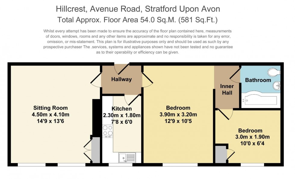 Floorplan for Avenue Road, Stratford-upon-Avon