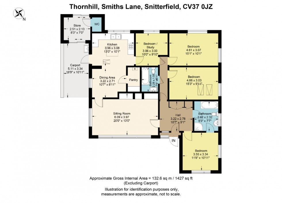 Floorplan for Smiths Lane, Snitterfield, Stratford-upon-Avon