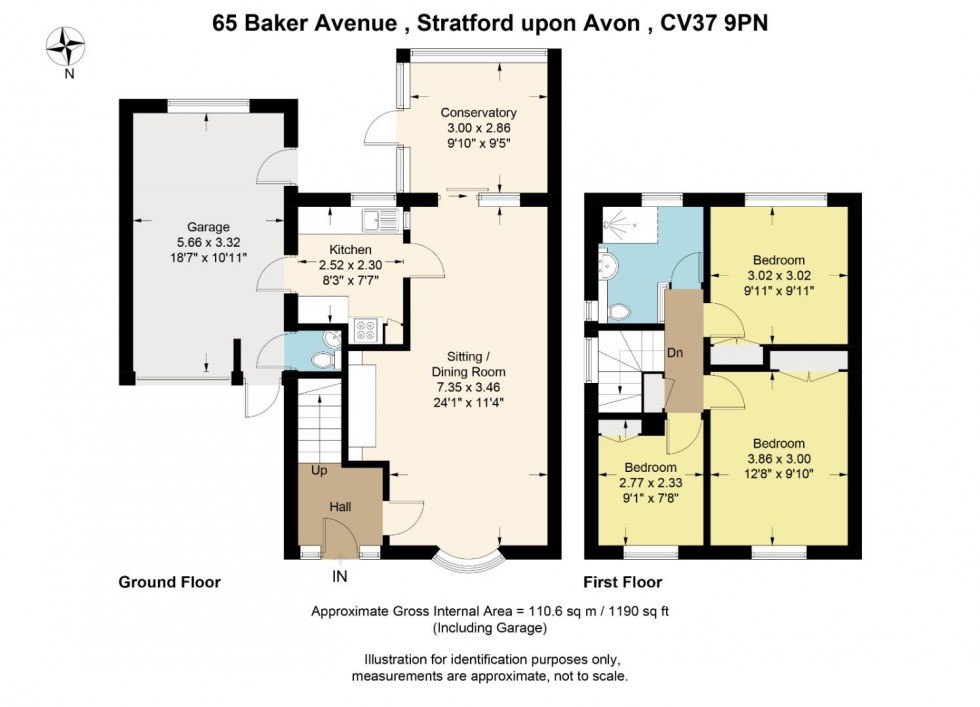 Floorplan for Baker Avenue, Stratford-upon-Avon