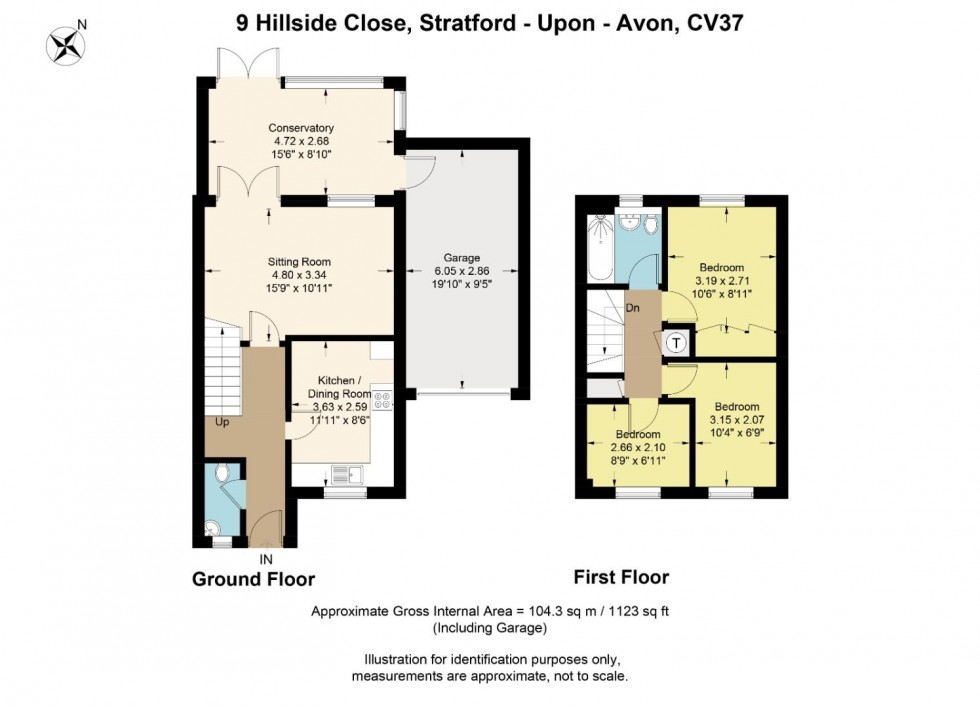 Floorplan for Hillside Close, Stratford-upon-Avon