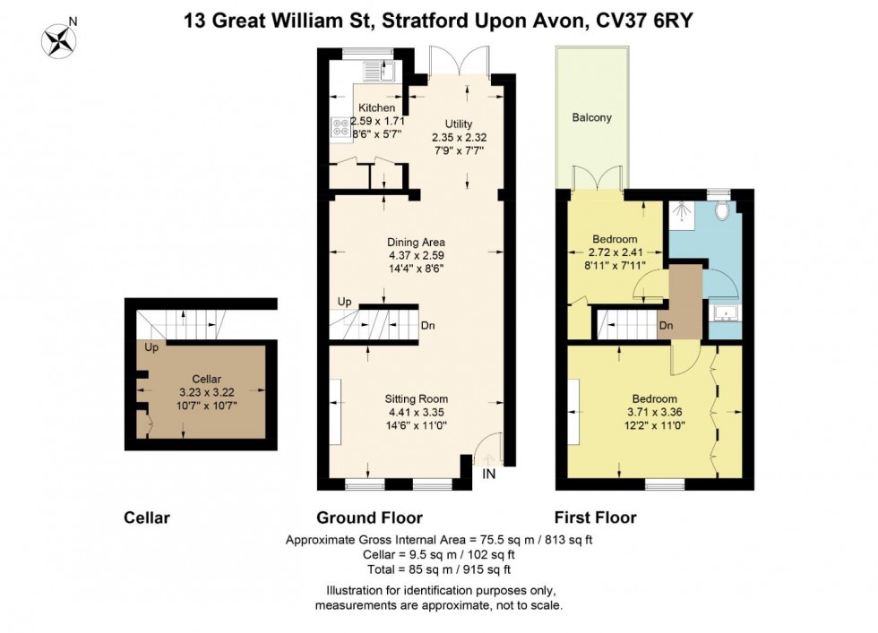 Floorplan for Great William Street, Stratford-upon-Avon