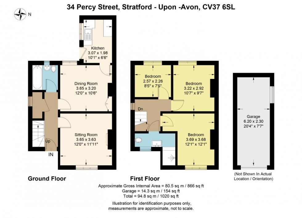 Floorplan for Percy Street, Stratford-upon-Avon