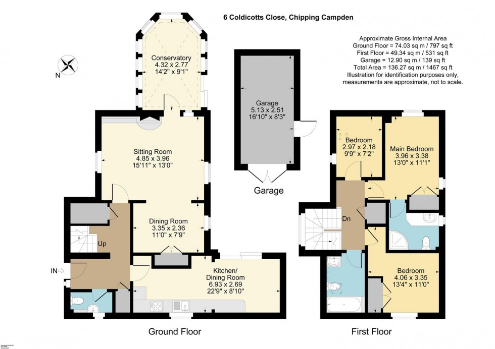 Floorplan for Coldicotts Close, Chipping Campden