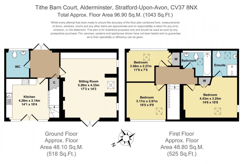 Floorplan for Tythe Barn Court, Alderminster