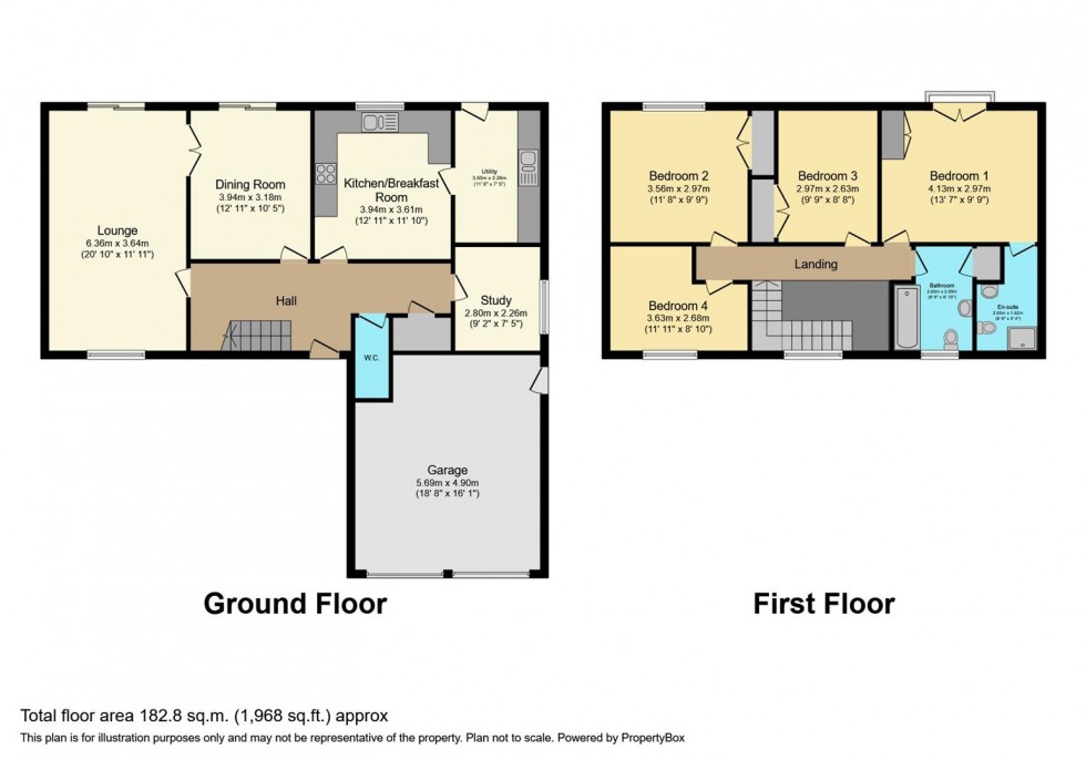 Floorplan for Redhill Close, Wellesbourne
