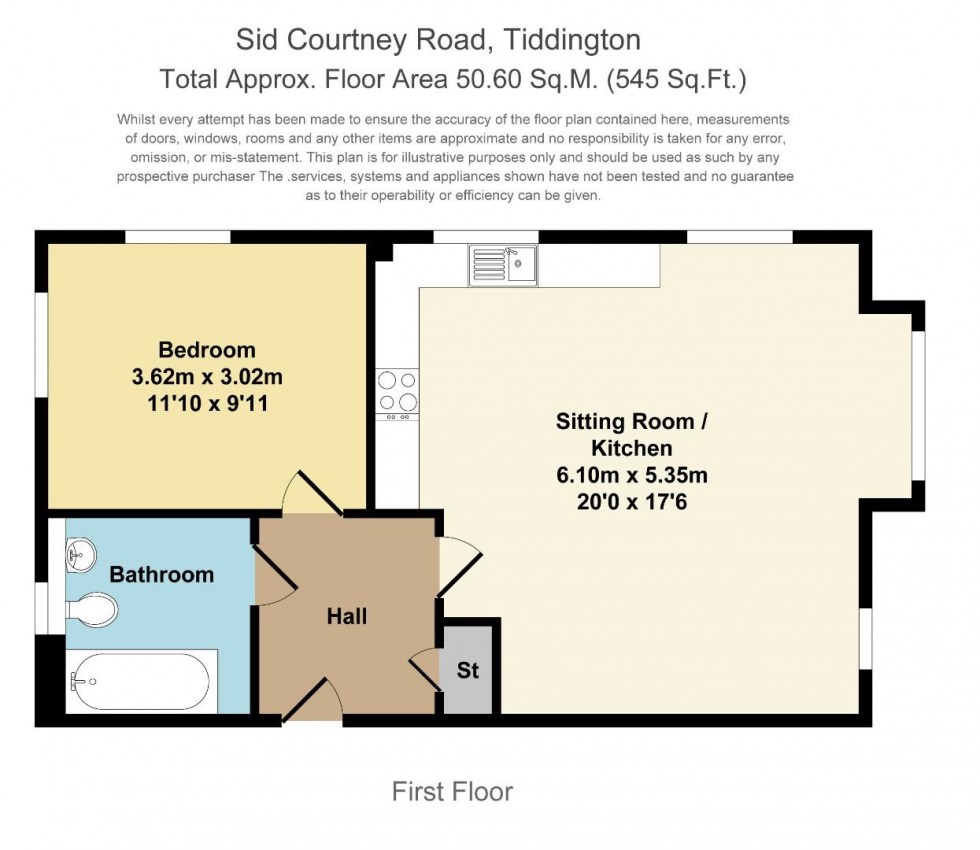 Floorplan for Sid Courtney Road, Tiddington