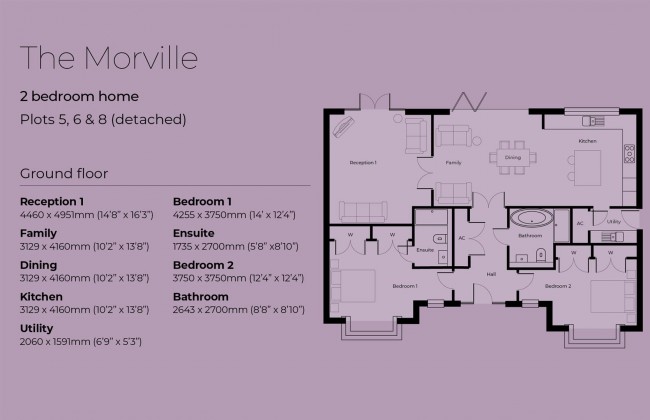 Floorplan for Plot 6, The Morville, Deerhurst Gardens, Welford On Avon