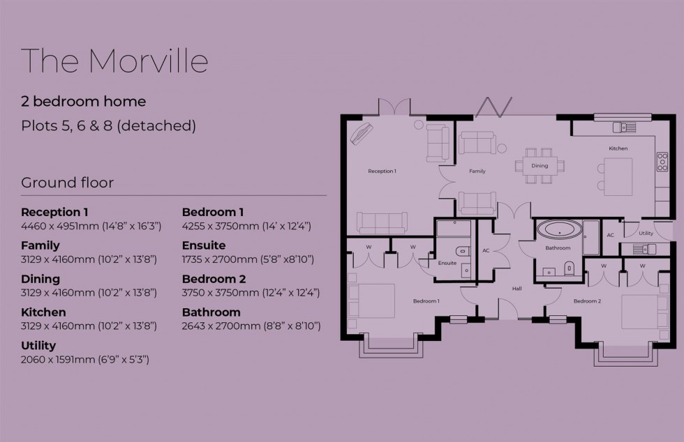 Floorplan for Plot 6, The Morville, Deerhurst Gardens, Welford on Avon