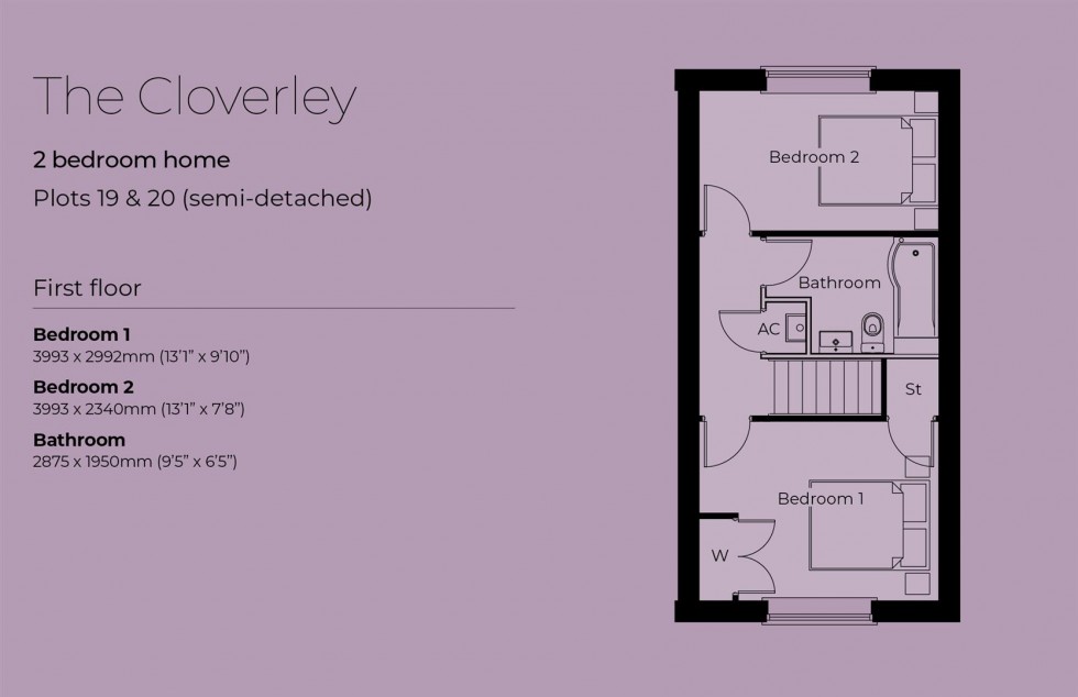 Floorplan for Plot 19, The Cloverley, Deerhurst Gardens, Welford on Avon