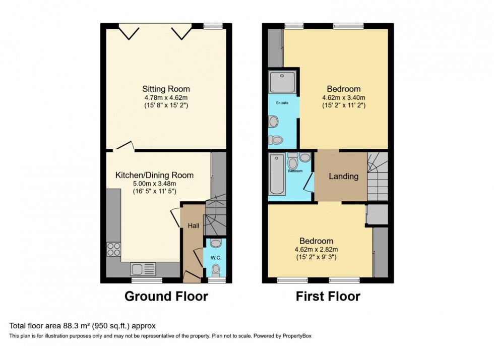 Floorplan for Buzzard Close, Stratford-upon-Avon