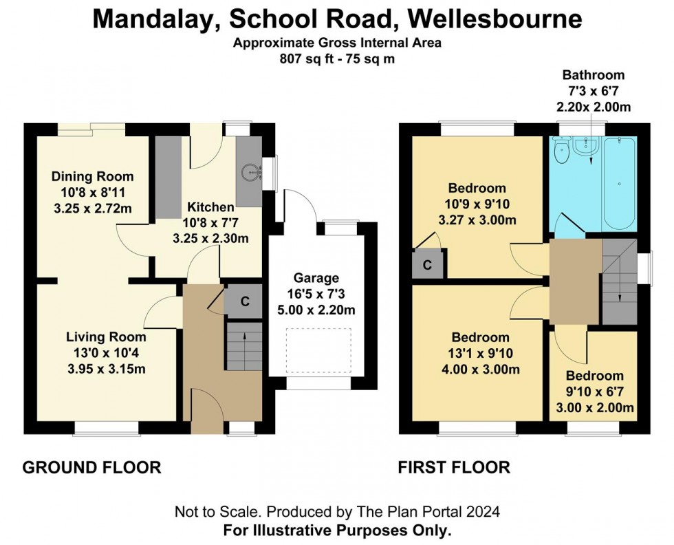 Floorplan for School Road, Wellesbourne