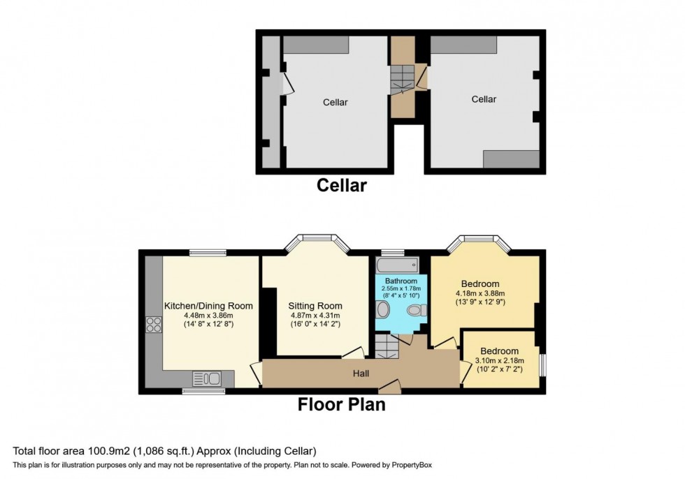 Floorplan for Falstaff House, 33 Birmingham Road, Stratford-upon-Avon