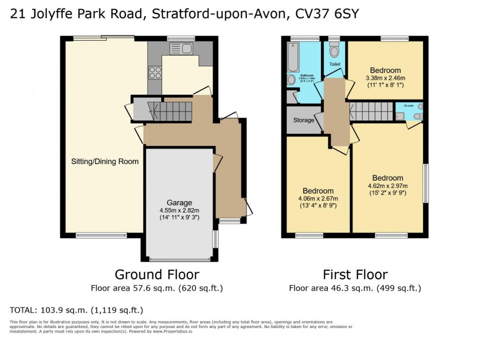 Floorplan for Jolyffe Park Road, Stratford-upon-Avon