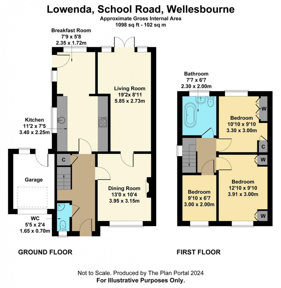 Floorplan for School Road, Wellesbourne, Warwick