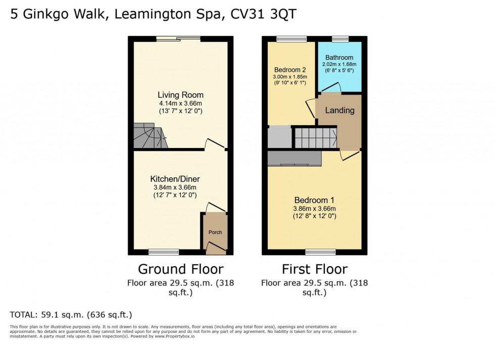Floorplan for Ginkgo Walk, Leamington Spa
