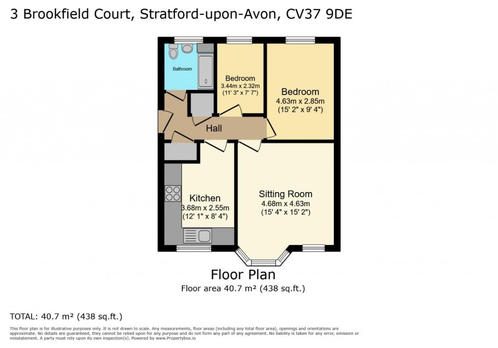 Floorplan for Brookfield Court,, Alcester Road, Stratford-upon-Avon