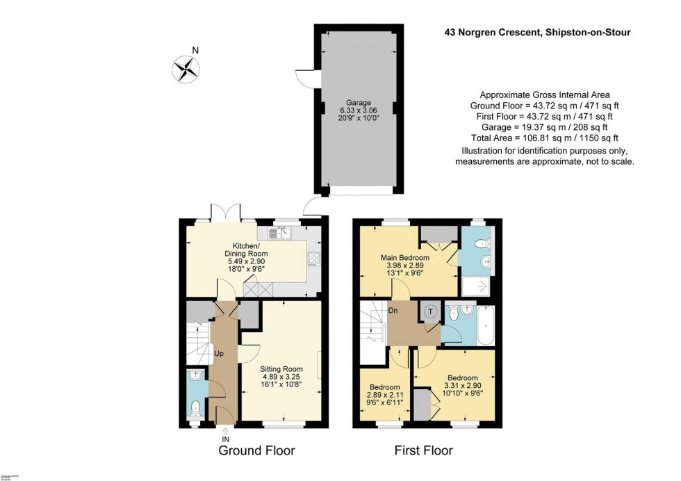 Floorplan for Norgren Crescent, Shipston-on-Stour