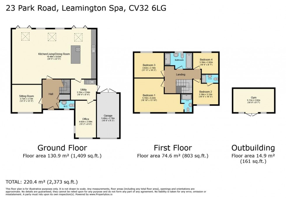 Floorplan for Park Road, Leamington Spa