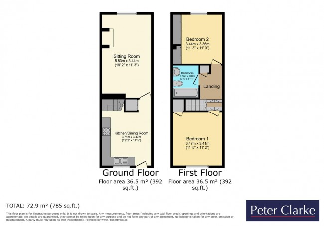 Floorplan for The Row, Weston-Subedge